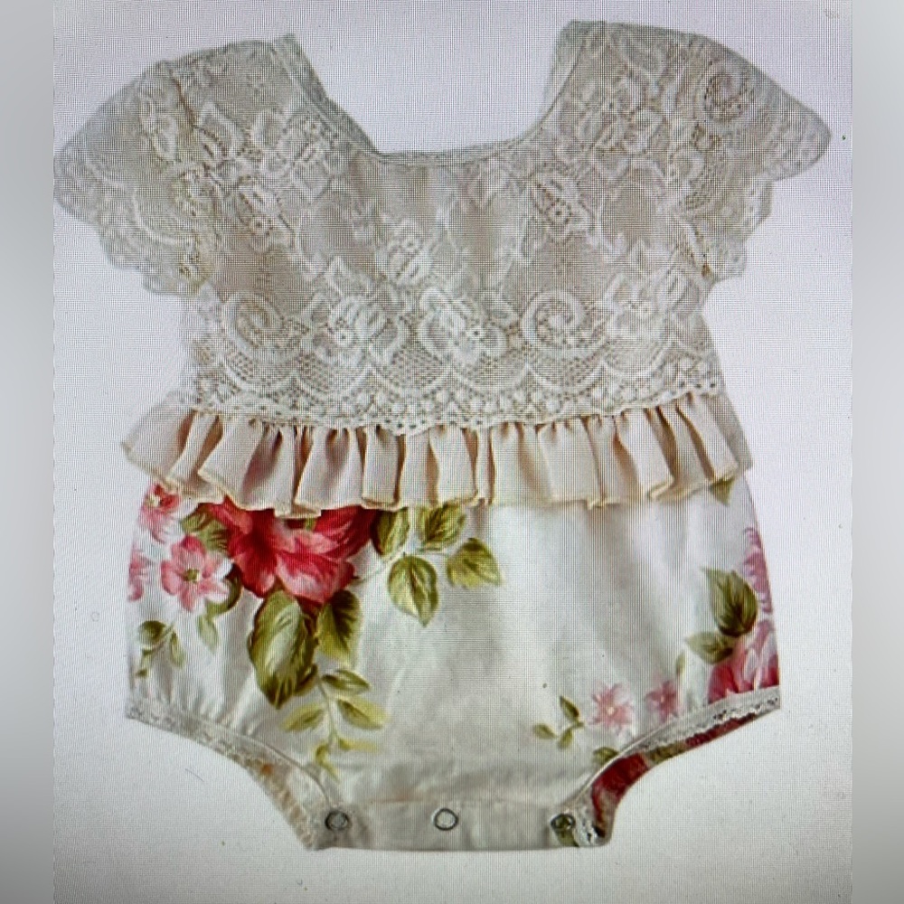 6-9mo lace romper or onesie infant - Picture 1 of 6
